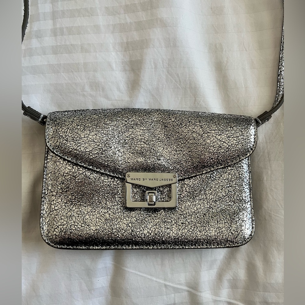 Marc By Marc Jacobs Silver Crossbody Bag